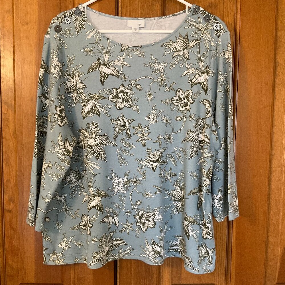 J Jill Women's 3/4 Sleeve Cotton Blend Super Soft Tee - Size XL